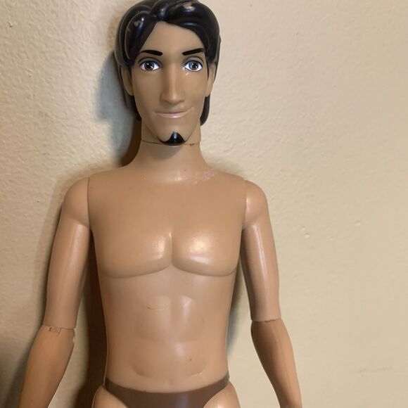 Disney Store FLYNN RIDER Tangled Doll Toy 12" Articulated Poseable Arms - Nude - Picture 2 of 5